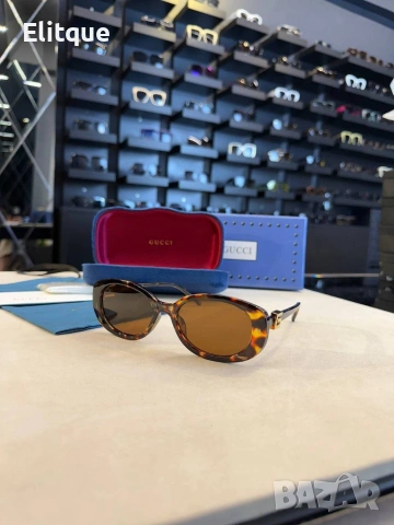 Очила + висок клас калъф + на марката кутия + сертификат + кърпичка Gucci ray ban , снимка 6 - Слънчеви и диоптрични очила - 54485357