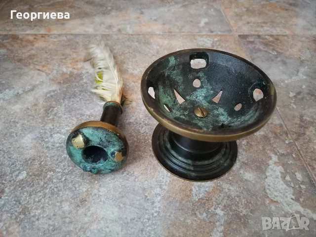 Бронзов свещник , снимка 7 - Декорация за дома - 54822408