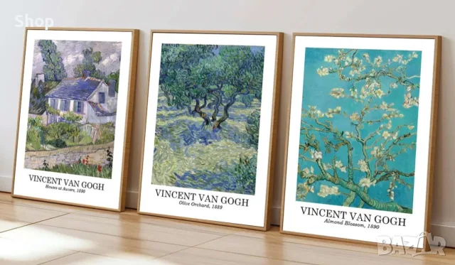 Картина на Van Gogh с дървена рамка 