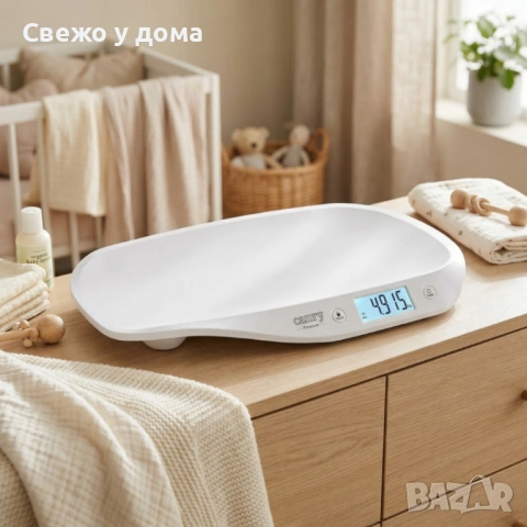 Бебешка електронна везна Camry – с ГАРАНЦИЯ Прецизно измерване до 20 кг с HOLD функция и LCD дисплей, снимка 5 - Други - 54515819