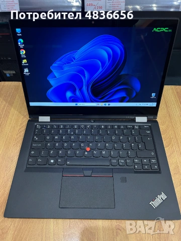 Като нов! Лаптоп Lenovo L13 Yoga touch i7/16GB RAM/512 NVMe, 3 м. гар.