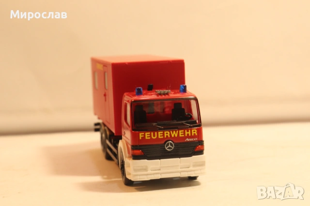 WIKING H0 1/87 МERCEDES ATEGO КАМИОН ПОЖАРНА МОДЕЛ КОЛИЧКА, снимка 4 - Колекции - 54215954