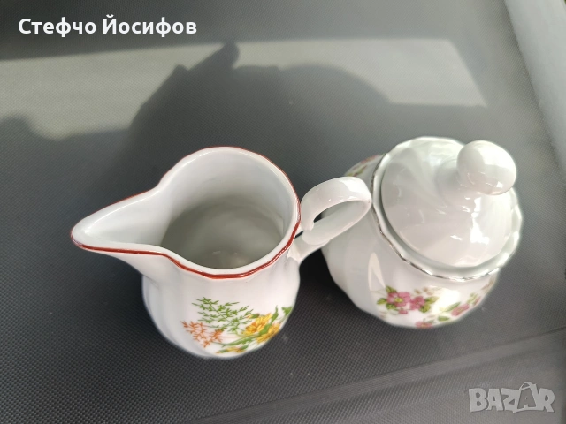 Латиера и захарница , снимка 3 - Антикварни и старинни предмети - 55008566