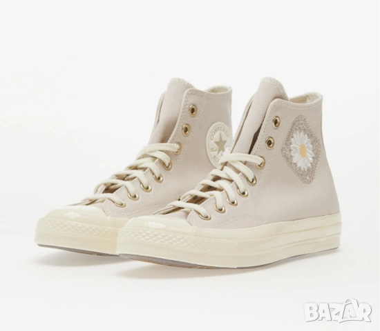 лимитирани кецове Converse Chuck 70 High "Festival Florals" Desert Sand Gold номер 39 ,5 , снимка 7 - Кецове - 54528782