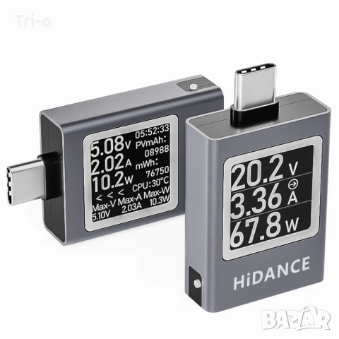 13 в 1 DC 4.5-50V 0-12A Измервател на текущо напрежение, амперметър, волтметър PD3.1, снимка 10 - USB кабели - 54437125