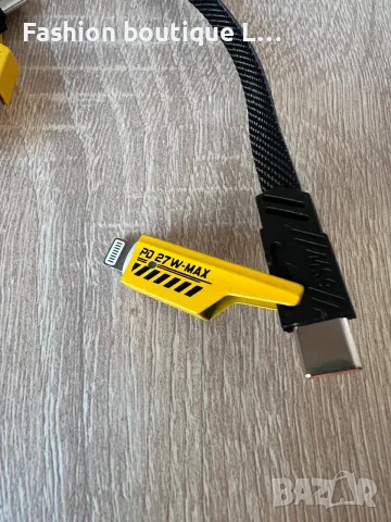 5 евро уникален кабел за зареждане със сменящи се портове USB type C и за айфон 🖤, снимка 7 - USB кабели - 55408724