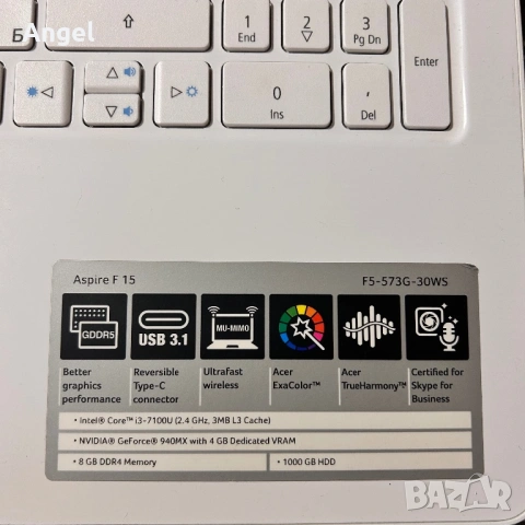 Лаптоп Acer Aspire F5 573G, снимка 4 - Лаптопи за работа - 54371926