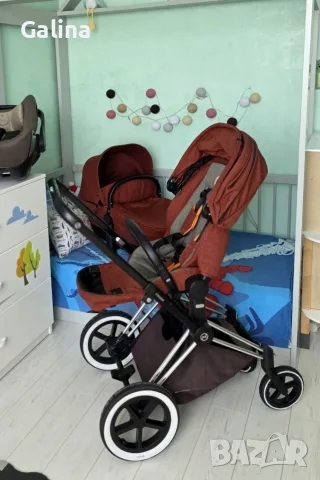 бебешка количка Cybex Priam platinum lux Имен и летен кош