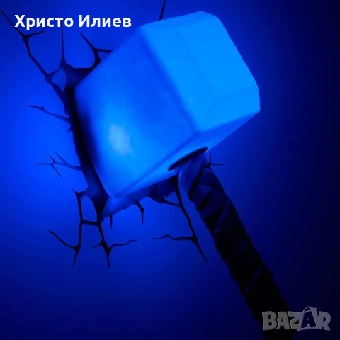 Лампа Avengers Чукът на Тор 3D, снимка 2 - Други - 54406325