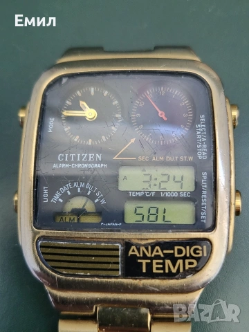 Колекционерски часовник CITIZEN ANA-DIGI TEMP, снимка 2 - Колекции - 55240666