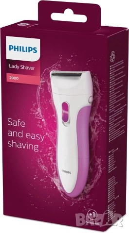 Дамска електрическа самобръсначка Philips SatinShave Essential HP6341/00 Wet & Dry [НОВА], снимка 10 - Електрически самобръсначки - 55206314