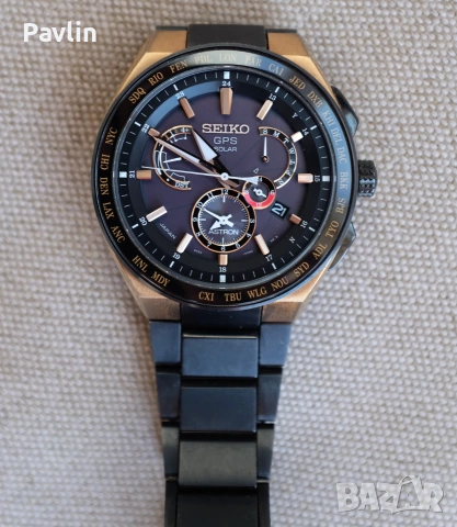  Seiko Astron GPS Solar Dual-Time, снимка 4 - Мъжки - 54986088