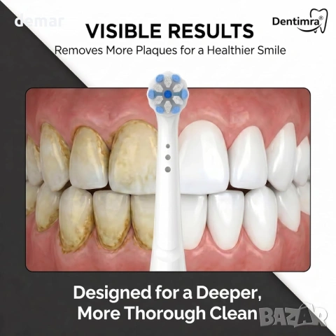 Глави за четки за зъби Oral B iO 3 4 5 6 7 8 9 10 серия, пакет от 8, микс, черни-бели, Dentimra, снимка 5 - Други - 54626345