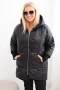 Дамско преходно яке Plus Size, ватирано с качулка, 8цвята , снимка 11