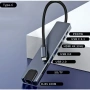 USB-C хъб 8 в 1, HDMI 4K 30Hz, RJ45 100Mbps, PD 87W, USB 3.0 за MacBook, Dell, Lenovo 10305, снимка 4