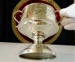 Шведска посребрена чаша с позлата,гравирана. , снимка 4