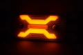1бр. оранжев диоден НЕОН Х LED габарит Spider опушено стъкло, 24V, снимка 1