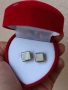 Сребърни стилни и елегантни обеци със седеф ,925 , снимка 1