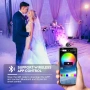 Мини акумулаторни сценични светлини, 4 * 18W RGBWA UV 6 в 1, захранвани от батерии, снимка 5