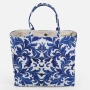 Дамска летна чанта tote бяла със синя пейсли шарка 40x34см_1261999, снимка 1