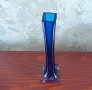 Арт ваза кобалтово синьо и прозрачно стъкло - Sommerso стил. , снимка 4