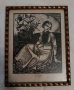 Оригинална графика, Дърворез от Рудолф Шистл"Medchen und Amor". , снимка 1