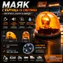 Мощен LED Сигнална Лампа Маяк с магнит 12v за автомобил кола пътна помощ атв и др., снимка 1