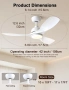 WELL SPEED таванен вентилатор с LED осветление и дистанционно управление 106 см, снимка 2