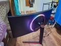 Извит геймърски монитор LG UltraGear 34GK950G-B Цял за части!, снимка 6