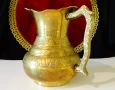 Бронзова кана за вино,орнаменти,позлата. , снимка 4