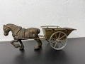 Месингова фигура - кон с каруца. №8054, снимка 5