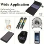 Foldable Solar Panel 35W, сгъваем соларен панел, 5 панела, USB изход, снимка 2