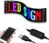 LED матричен панел Bluetooth APP Control USB 5V гъвкав LED екран превъртащ се текстов шаблон , снимка 1