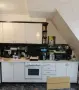 поръчкова кухня бял гланц с шарки мдф уникат , снимка 2