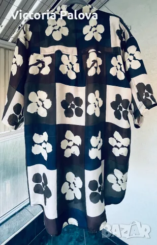 Овърсайз риза или туника от 100% луксозна естествена коприна Pure Silk, размер XL, снимка 6 - Ризи - 55450009
