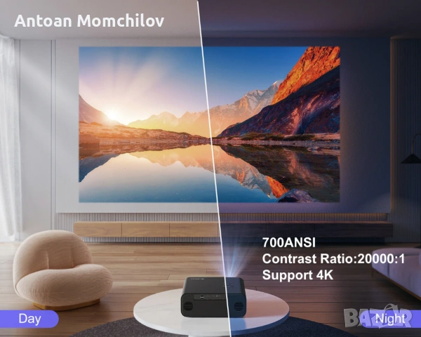 WiMiUS P62 Full HD проектор с WiFi 6, Bluetooth и 4K, снимка 3 - Плейъри, домашно кино, прожектори - 54805343