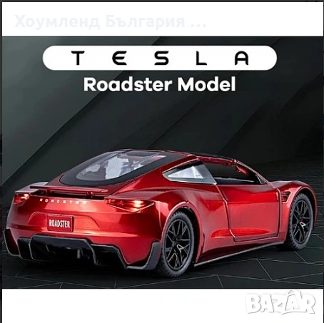 Метална кола макет на Tesla с отварящи врати, светлини и звук, снимка 3 - Коли, камиони, мотори, писти - 54331863