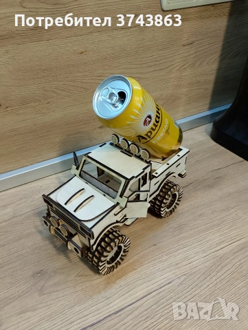 Дървен пикап за кенче , снимка 3 - Декорация за дома - 54162608