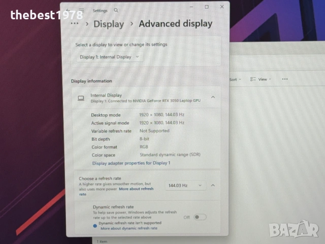 17.3 ROG Strix`Ryzen 7 6800H/RTX 3050/16GB DDR5/512GB NVMe/Full HD IPS 144Hz/RGB, снимка 10 - Лаптопи за игри - 54158046