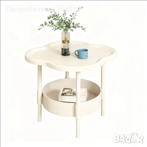 Стилна Помощна Масичка с Органайзер | Уникален Дизайн и Функционалност | Нова, снимка 2 - Маси - 54170188