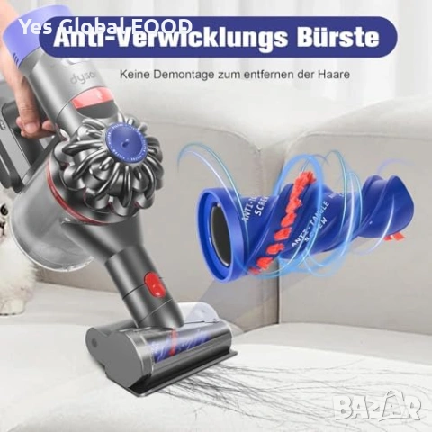 RUKHOOL мини турбо четка за Dyson V7 V8 V10 V11 V15, снимка 2 - Прахосмукачки - 55016697