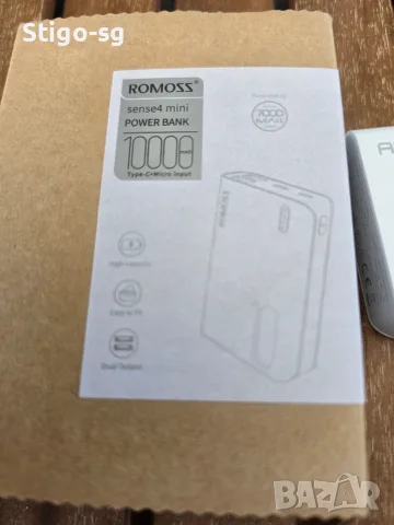 Преносима батерия ROMOSS Sense4 Mini Power Bank 10 000 mAh , снимка 3 - Външни батерии - 55544137