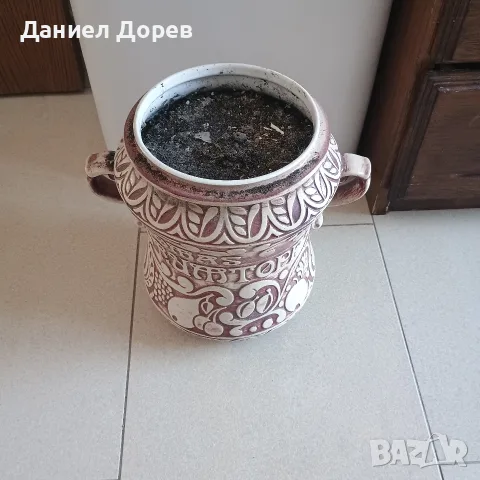 Розова релефна ваза - съксия , снимка 2 - Вази - 55644146