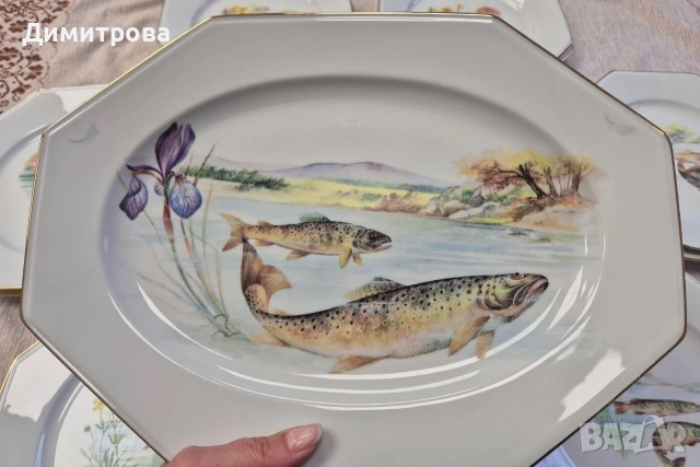 Рибен сервиз, Лимож, снимка 18 - Сервизи - 54227751