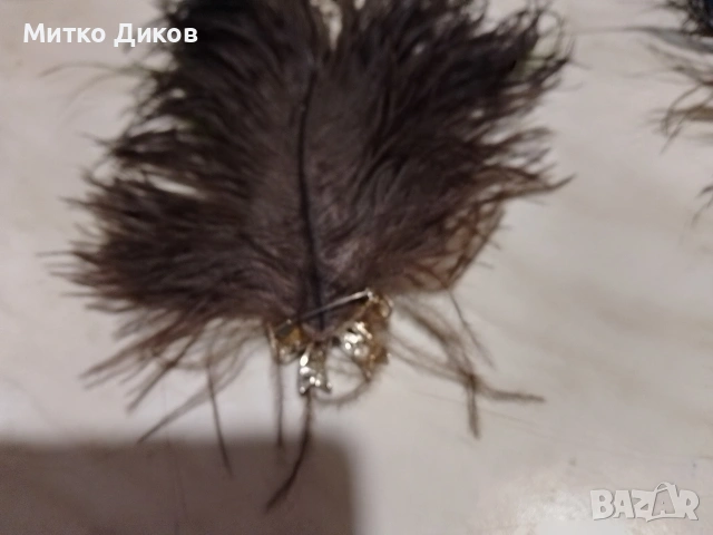 брошка за коса от пера, снимка 6 - Аксесоари за коса - 54809727