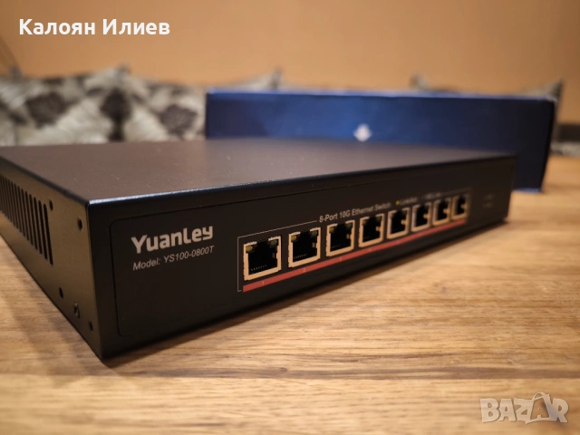 Yuanley YS100-0800T, 8 портов х 10G RJ45 Ethernet суич, снимка 4 - Суичове - 54484626