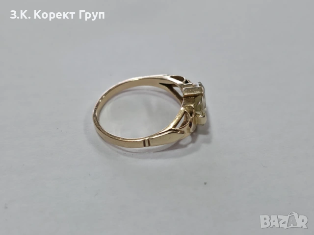 Дамски златен пръстен 14К 585 / 3,24 гр, снимка 3 - Пръстени - 54546380