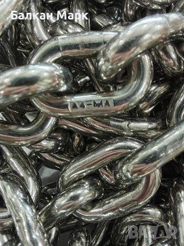 Верига / Синджир от Неръждаема Стомана А4 (AISI 316) – 10 метра / 8 мм, снимка 3 - Други стоки за дома - 54215073