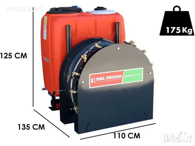 Навесна вентилаторна пръскачка за трактор Dal Degan Volkan 300L | 300 л | Comet APS51, снимка 2 - Селскостопанска техника - 55348529