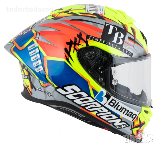 Мото Каска SCORPION EXO-R1 EVO II AIR Aron Canet Moto 2, М 57-58 см. 858.61 лв. / 439 €, снимка 5 - Аксесоари и консумативи - 54773709